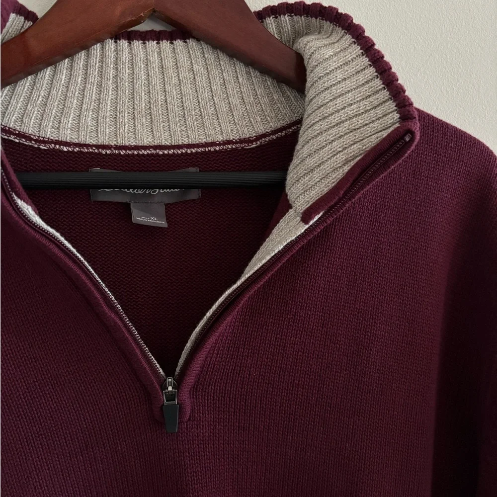 Eddie Bauer Men’s Quarter Zip Sweater
